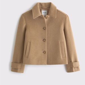 NWOT Abercrombie Women’s Short Wool-Blend Coat XXS
